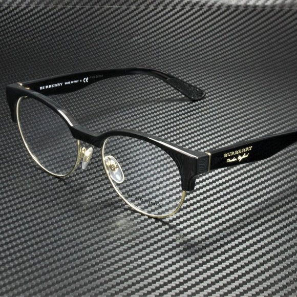 Burberry Gold and Black Frame Eyeglasses - Picture 1 of 5